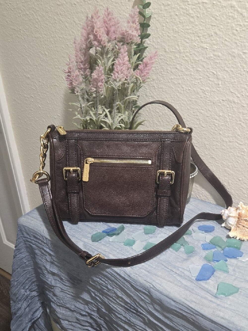 MICHAEL Michael Kors All Leather McGraw Crossbody Bag - Adjustable Strap